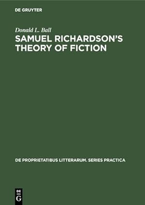 Bild des Verkufers fr Samuel Richardsons theory of fiction zum Verkauf von AHA-BUCH GmbH