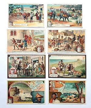 68 farbige Liebig-Serienbilder, Sammelbilder aus verschiedenen Serien