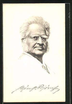Bild des Verkufers fr Ansichtskarte Bjrnstjerne Bjrnson, Norwegischer Dichter und Lyriker im hohen Alter portraitiert zum Verkauf von Bartko-Reher