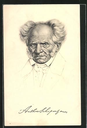 Bild des Verkufers fr Ansichtskarte Arthur Schopenhauer, Portrait des Philosophen im hohen Alter zum Verkauf von Bartko-Reher