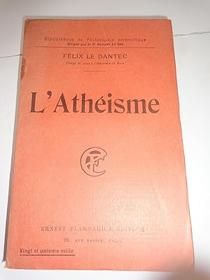 Image du vendeur pour L'ATHEISME mis en vente par La voix au chapitre