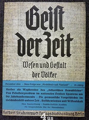 Geist der Zeit : Wesen und Gestalt der Völker. Organ des Deutschen Akademischen Austauschdienstes...