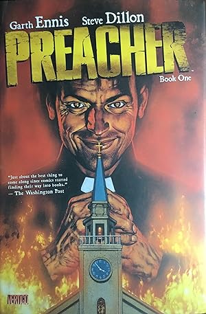 PREACHER Book One (1) Hardcover 1st. Signed by Author with Original Art by Glenn Fabry