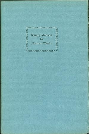 Imagen del vendedor de Stanley Morison: A Paul A. Bennett memorial lecture delivered in New York, October 1967 a la venta por Eureka Books