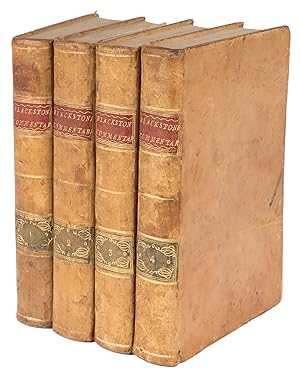 Bild des Verkufers fr Commentaries on the Laws of England. Dublin, 1773. 4 Volumes zum Verkauf von The Lawbook Exchange, Ltd., ABAA  ILAB
