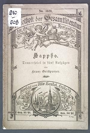 Bild des Verkufers fr Sappho. Trauerspiel in fnf Aufzgen. zum Verkauf von books4less (Versandantiquariat Petra Gros GmbH & Co. KG)