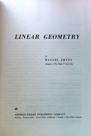 Imagen del vendedor de Linear geometry; Addison-Wesley series in mathematics; a la venta por books4less (Versandantiquariat Petra Gros GmbH & Co. KG)