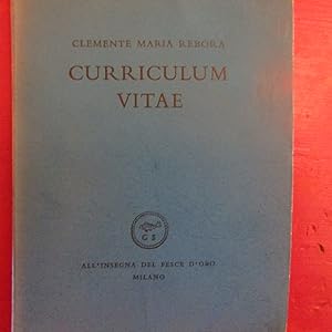 Bild des Verkufers fr Curriculum vitae zum Verkauf von Antonio Pennasilico