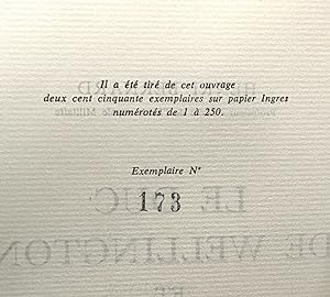 Image du vendeur pour Le duc de Wellington et la Belgique - exemplaire numrot avec hommage de l'auteur mis en vente par crealivres