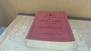 Seller image for The Army List Spring 1972 Part 2 for sale by BoundlessBookstore