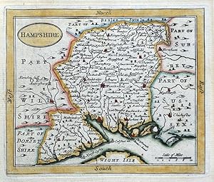 Antique Map HAMPSHIRE, John Seller, Original c1780