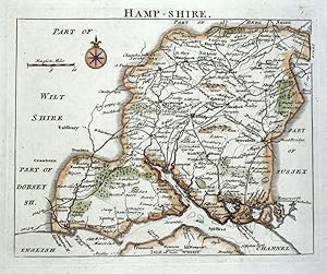 Antique Map HAMPSHIRE, John Rocque Original County Map 1769