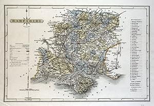 Antique Map HAMPSHIRE, James Wallis Original County Map 1819