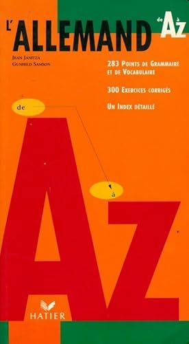 Seller image for Pratique de l'allemand de A ? Z - Jean Janitza for sale by Book Hmisphres