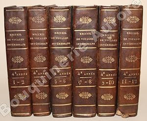 Seller image for Bibliothque gographique de la jeunesse, ou Recueil de voyages intressans dans toutes les parties du monde, enrichis de cartes gographiques colories et de vignettes ; traduits de l'allemand et de l'anglais, et mis  la porte des jeunes gens par M. Breton.Premire srie - 4me anne - Tomes Premier  Douzime : Anne complte. for sale by Bouquinerie Aurore (SLAM-ILAB)