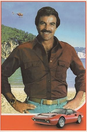 Tom Selleck TV Show Car Rare Deleted Postcard