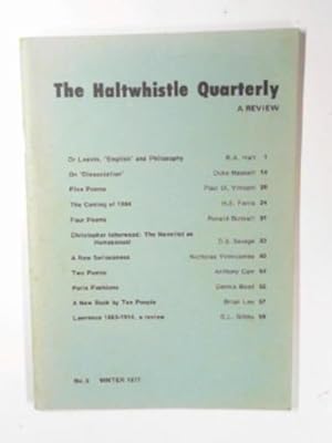 Image du vendeur pour The Haltwhistle Quarterly: an irregular review, no.6, Winter 1977 mis en vente par Cotswold Internet Books