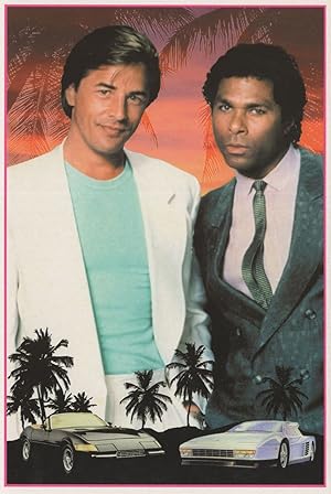 Miami Vice Original TV Show Rare Deleted Postcard