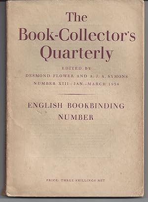 Seller image for The Book-Collector's Quarterly; Number XIII : March 1934 for sale by Brenner's Collectable Books ABAA, IOBA