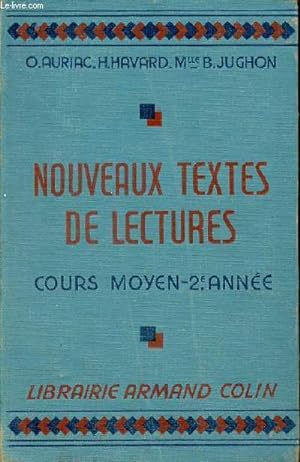 Seller image for Nouveaux textes de lectures - Cours moyen - Deuxime anne. for sale by Le-Livre