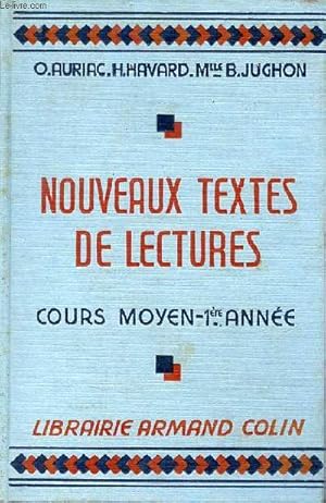 Imagen del vendedor de Nouveaux textes de lectures - Cours moyen premire anne. a la venta por Le-Livre