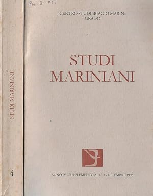 Imagen del vendedor de Studi mariniani anno IV supplemento al N. 4 1995 Testimonianze critiche e grafiche a la venta por Biblioteca di Babele