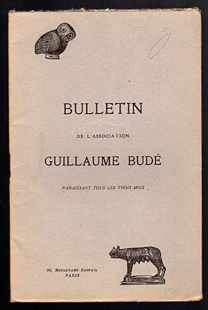 Image du vendeur pour Bulletin de l'Association Guillaume Bud paraissant tous les trois mois mis en vente par Sergio Trippini