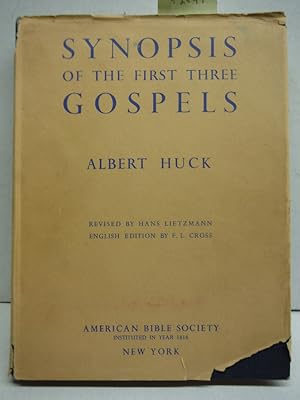 Image du vendeur pour Synopsis of the First Three Gospels mis en vente par Imperial Books and Collectibles