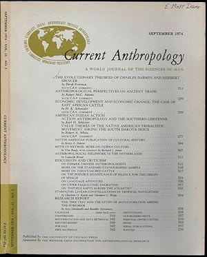 Immagine del venditore per The Evolutionary Theories of Charles Darwin and Herbert Spencer in Current Anthropology Volume 15, Number 3 venduto da The Book Collector, Inc. ABAA, ILAB
