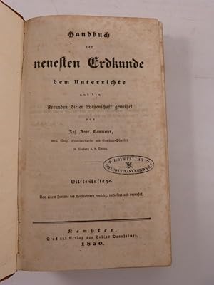 Immagine del venditore per Handbuch der neuesten Erdkunde dem Unterrichte und den Freunden dieser Wissenschaft geweihet. venduto da Antiquariat Bookfarm