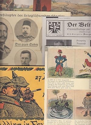 Deutschland im 20. Jh. - 1914. Beginn des 1. Weltkriegs. Konvolut von 8 Faksimiles.