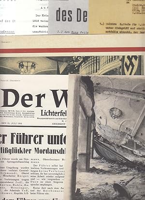 Deutschland im 20. Jh. - 1939/45 Widerstand. Konvolut von 6 Faksimiles.