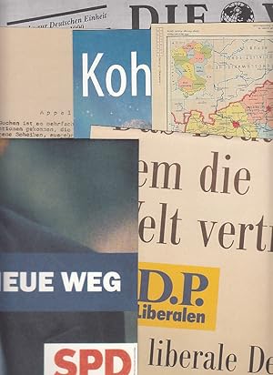 Deutschland im 20. Jh. - Die Wiedervereinigung 1989. Konvolut von 7 Faksimiles.