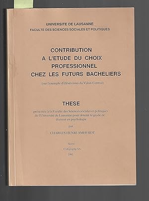 contribution à l'étude du choix professionnel chez les futurs bacheliers