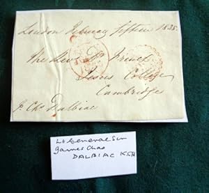 Signature on piece a "free front" cover with two cancels one with a more unusual circular roulett...