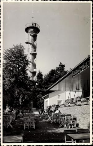 Foto Ansichtskarte / Postkarte Wien 16 Ottrakring, Aussichtsturm Jubiläumswarte, Restaurant Terrasse