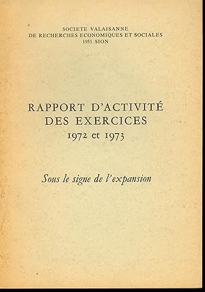 rapport d'activité des exercices 1972 et 1973