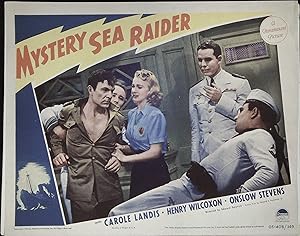 Mystery Sea Raider Lot of 4 Lobby Cards 1940 Carole Landis, Henry Wilcoxon