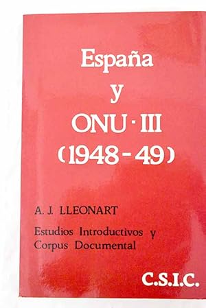 Seller image for Espaa y ONU for sale by Alcan Libros