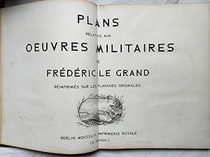 Bild des Verkufers fr Plans relatifs aux oeuvres militaires de Frdric le Grand (2 Teile in 1). zum Verkauf von Antiquariat H. Carlsen