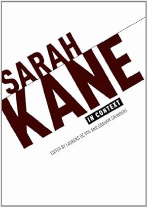 Imagen del vendedor de Sarah Kane in context: Essays [Paperback ] a la venta por booksXpress