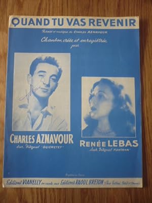 Quand tu vas revenir - Charles Aznavour - Renée Lebas