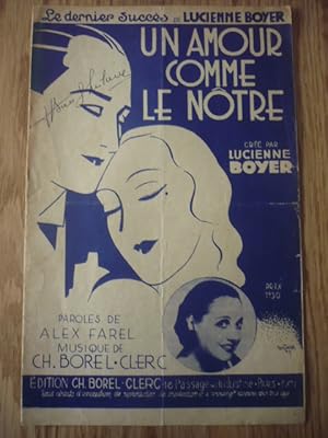 Seller image for Un amour comme le ntre - Lucienne BOYER for sale by D'un livre  l'autre