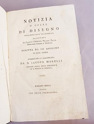 Bild des Verkufers fr Notizia d'opere di disegno nella prima met del secolo XVI esistenti in Padova, Cremona, Milano, Pavia, Bergamo, Crema e Venezia zum Verkauf von La Basse Fontaine