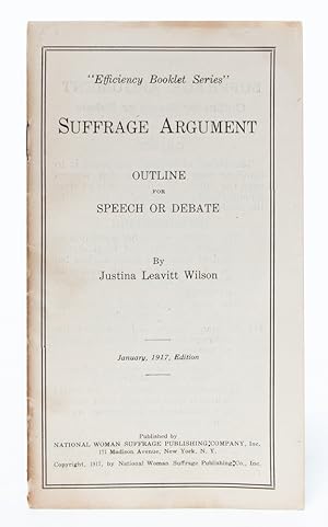 Suffrage Argument Outline for Speech or Debate