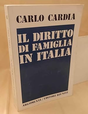 Immagine del venditore per IL DIRITTO DI FAMIGLIA IN ITALIA (1977) venduto da Invito alla Lettura