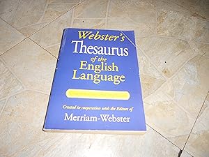 Seller image for Webster's THesaurus of the English Language for sale by ralph brandeal