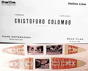 Italian Line / Turbovessel / Cristoforo Colombo / Deck Plan / Ed. August 1965