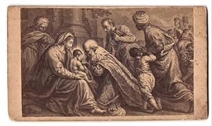 Bild des Verkufers fr Fotografie C. Jouan, Paris, Rue Frochot 12, Gemlde drei Heiligen Knige mit Jesus Kind zum Verkauf von Bartko-Reher