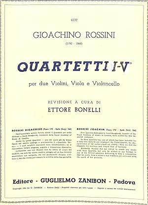 Immagine del venditore per Quartetti I-V per due Violini, Viola e Violoncello venduto da WeBuyBooks